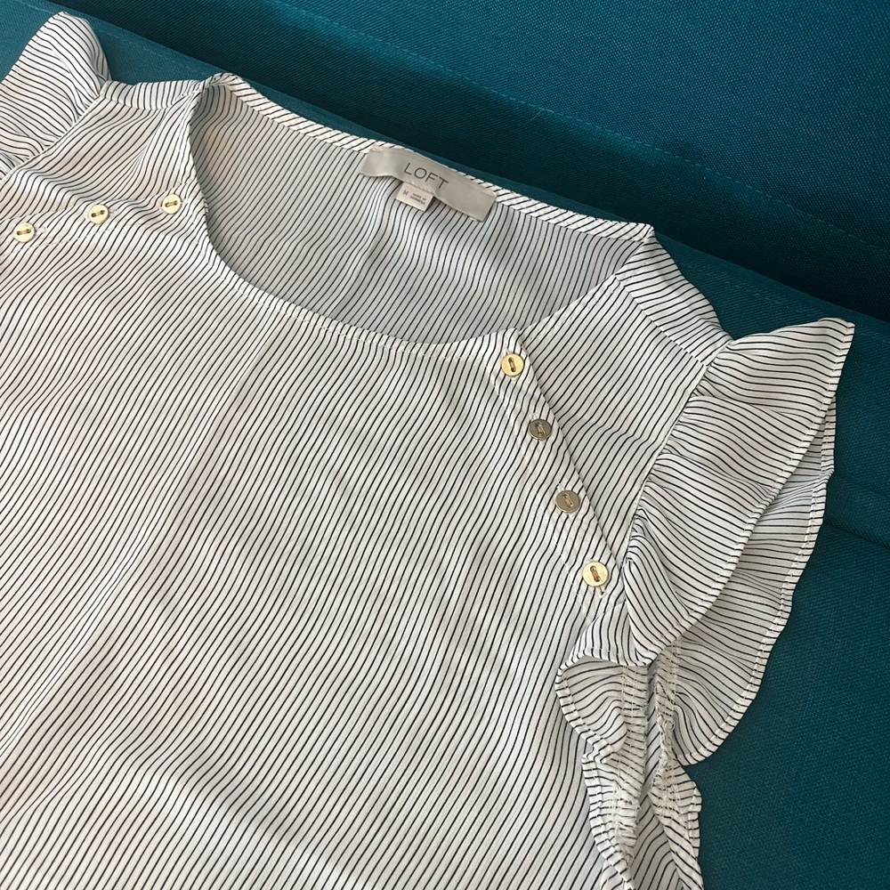 Black and White Stripe Blouse